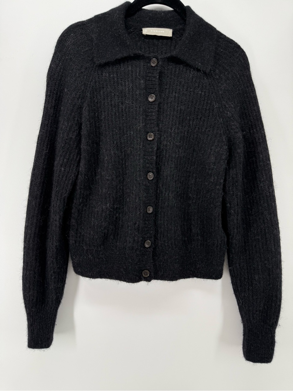 Everlane Alpaca Collared Cardigan S Dark grey - Picture 2 of 7